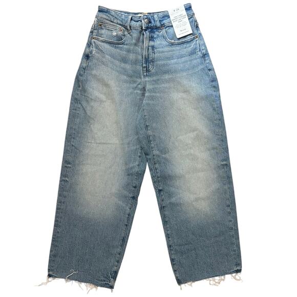 NWT Madewell The Curvy Perfect Vintage Wide-Leg Crop Jean Hallstead Wash Size 26 - Picture 4 of 10